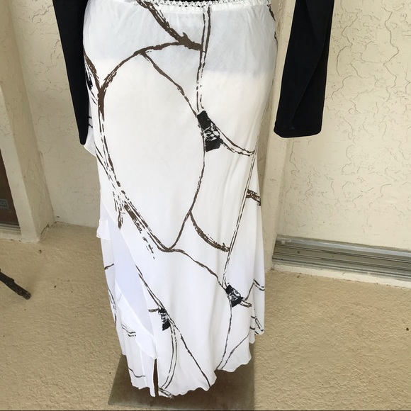 ✨Jacques Ruc Ruffled Layered Maxi Skirt SzXL - Picture 4 of 6